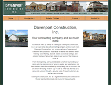 Tablet Screenshot of davenportconstinc.com